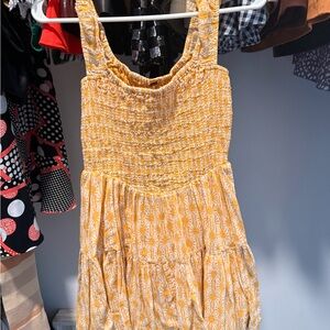 Free People Yellow Mini Dress